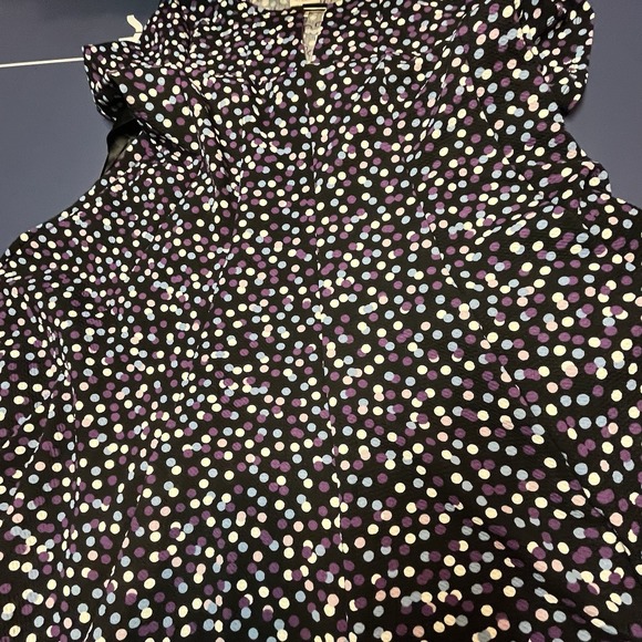 Avenue Polka Dot Dress Black Purple Blue White 18/20 NWT Fit And Flair Retro - Picture 12 of 15